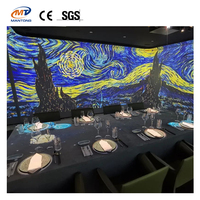 Projection murale interactive immersive Cartographie pour salle de mariage Projection interactive immersive pour restaurant