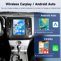 Podofo 9.7 ''pour Infiniti FX35 2003 Android Autoradio Écran Vertical 4 + 64G Sans Fil CarPlay Android Auto pour Tesla WiFi GPS OEM