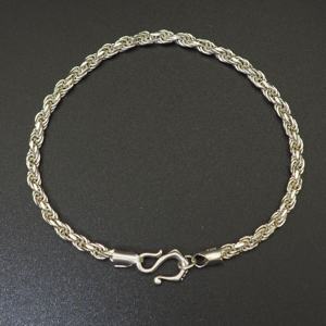 小さな男性と女性のツイストロープブレスレットシルバーハンマーハンドリスト925 - Product Image 4