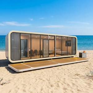 Cabaña de Vacaciones de Lujo con Estándares de Hotel de Cinco Estrellas, Cabaña Prefabricada de Acero Estructural Resistente - Product Image 1