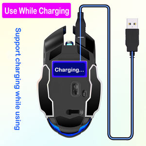 Ratón para Juegos Mecánico Silencioso de 1200 DPI, Ratón Inalámbrico para Juegos con Iluminación para Portátil - Product Image 6