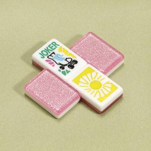 Ensemble <span class=keywords><strong>de</strong></span> <span class=keywords><strong>mahjong</strong></span> américain <span class=keywords><strong>de</strong></span> luxe <span class=keywords><strong>en</strong></span> acrylique léger, rose scintillant, à motifs double couche, 160 pièces, pour jeux <span class=keywords><strong>de</strong></span> divertissement - Product Image 5