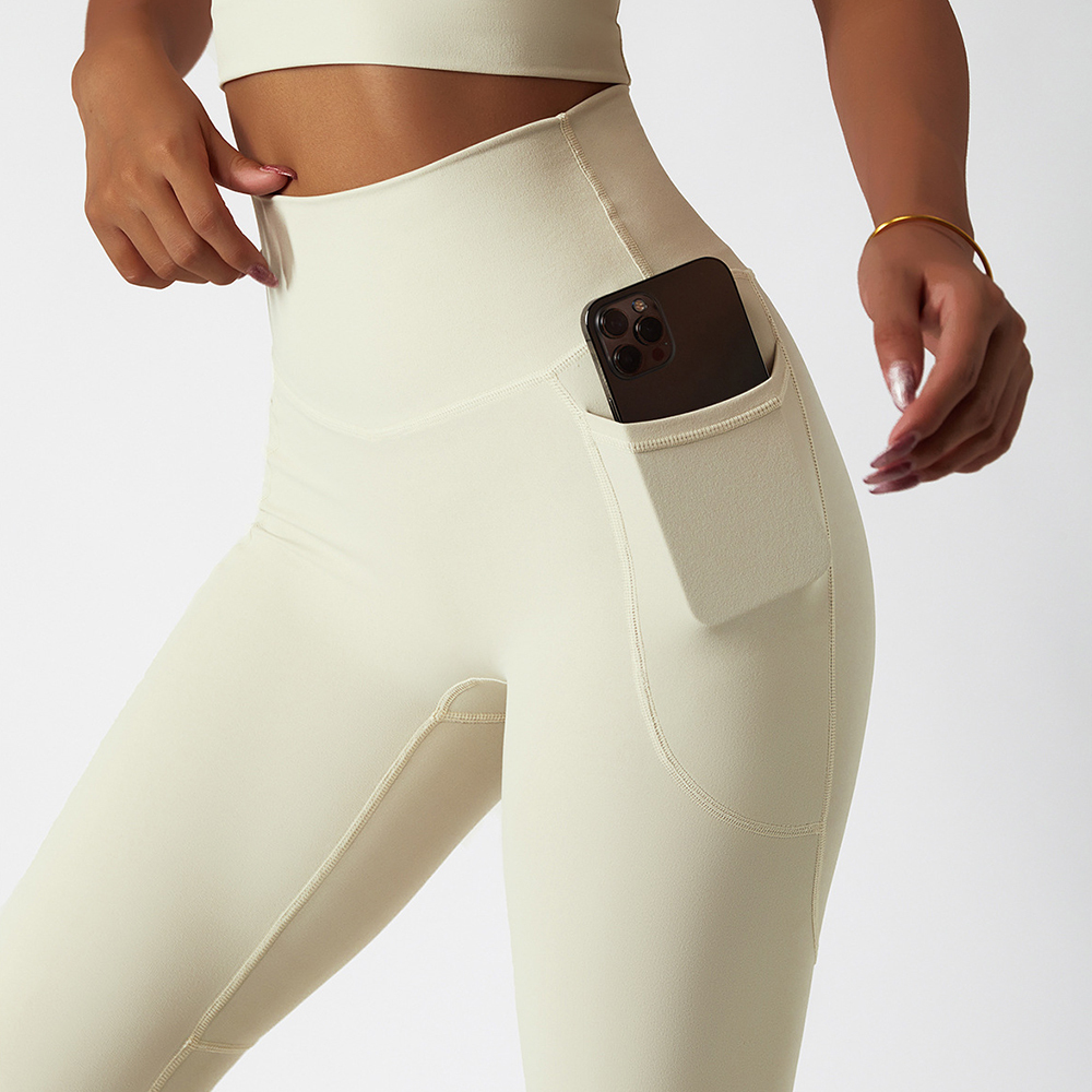 High Waist Butt Lifting Yoga Sports Workout Running High Quality Femininas Pants Fitness Gym Leggings With Pockets