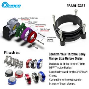ADDCO - Адаптер впускного патрубка турбокомплекта для дроссельной заслонки DBW с диаметром 74 мм на 3-дюймовый хомут, универсальный алюминиевый переходник EPAA01G337 - Product Image 2