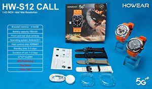 4G Smartwatch HW-S12 Cuộc Gọi 1.45 "5G Mạng Wifi Phía Trước Và Phía Sau Máy Ảnh Video Cuộc Gọi Nhận Dạng Khuôn Mặt GPS Amold Thông Minh Đồng Hồ - Product Image 2