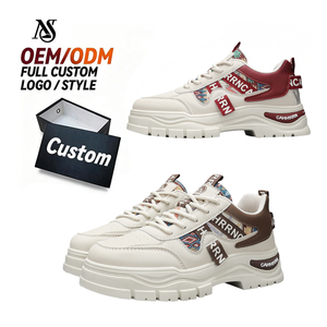 รองเท้าผู้ชายแบบ Low-Top Ethnic Patchwork Dad Shoes ระบายอากาศได้ดี พื้นรองเท้า PVC กันลื่น พื้นนุ่ม ใส่ได้ทุกฤดู รองเท้าลำลองสำหรับกิจกรรมกลางแจ้ง - Product Image 1