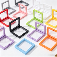 Boîte en carton blanc en stock, boîte de présentation flottante, boîte à bijoux minimaliste à tiroir coulissant, boîte de rangement pour colliers et bagues