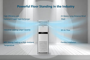 R32 36000BTU 24000BTU T1 Floor <b>Standing</b> <b>Fan</b> Coil Unit COOLING and HEAT Smart Air Conditioners WiFi for Home Appliances High Effi - Product Image 4
