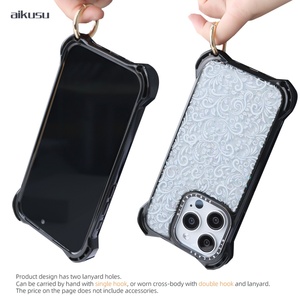 Coque de téléphone pour iPhone 15 13 Pro avec sangle, nouvelle tendance, design luxueux, antichoc, protection intégrale, fabriquée par des fabricants de source - Product Image 4