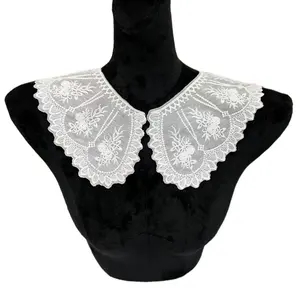 Factory Manufacturing Lace Collar Neckline Applique Neck Designs For Ladies Suit