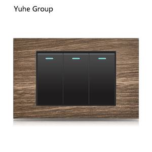 แผงอลูมิเนียมขัดเงา แผงสัมผัสอเมริกันสแตนดาร์ด 118 มม. สวิตช์เต้ารับติดผนังแบบชาร์จเร็ว ทนทาน - Product Image 3