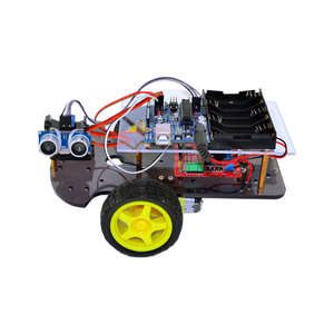 Kits électroniques DIY OKY5006, jouets STEM 4WD, kit de châssis, voiture intelligente à ultrasons - Product Image 1