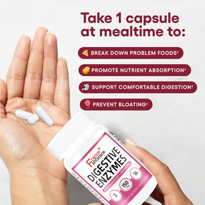 Enzymes digestives avec prébiotiques, la digestion décompose les graisses, les glucides, les protéines, optimise l'absorption des nutriments, 60 capsules - Product Image 5