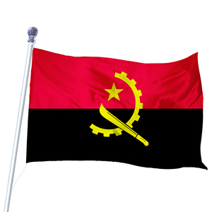 Drapeau national angolais personnalisé, fanion suspendu imprimé pour événements sportifs, en polyester, utilisation intérieure/extérieure - Product Image 1