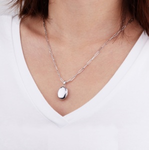 925 Bijoux en Argent Sterling Cercle Pendentif Collier 925 Argent Médaillon Collier Gravable Pendentif pour Les Femmes - Product Image 6