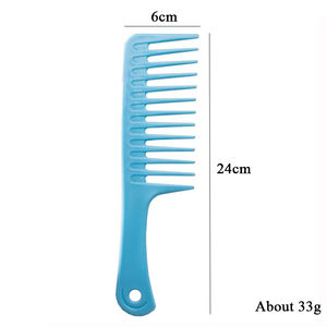 Peigne à Cheveux Antistatique en Plastique avec Logo Personnalisé, Peigne Multicolore à Dents Larges, Peigne de Coiffure de Salon de Haute Qualité - Product Image 3