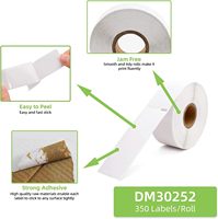 Étiquettes en papier thermique direct DYMO 30252 compatibles 1-1/8" x 3-1/2" – Remplacement pour étiquettes/rouleaux de bureau DYMO 4XL Zebra