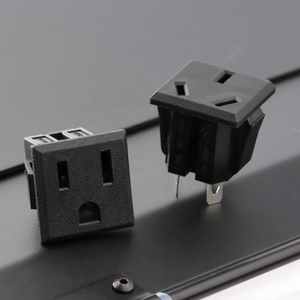 Prise électrique à 3 broches IEC USA US Standard AC08 AC07 10A 15A 250VAC Contact en cuivre 6A Courant nominal - Product Image 2