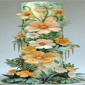 Colonne décorative florale artistique, pilier <span class=keywords><strong>mural</strong></span> de fleurs mélangées fait main pour hall de centre commercial, installation artistique commerciale - Product Image 1