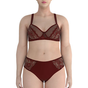 Ropa interior transpirable de secado rápido de talla grande para mujer, lencería para mujer, conjuntos de sujetador y bragas de talla grande - Product Image 2