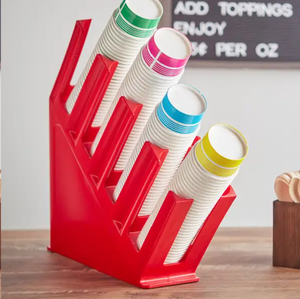 Scatola Portabicchieri in Plastica a Quattro Strati Personalizzabile ed Ecologica, Facile da Montare, per Bicchieri Usa e Getta, Tovaglioli di Carta, Caffetterie, Tè - Product Image 6