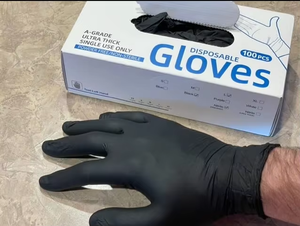 Guantes de Nitrilo Negros de 4/5/6 Mil para Protección de Alimentos, Distribuidores Minoristas, Protección de Manos en la Cocina, Mejor Precio, Guantes de Nitrilo Desechables - Product Image 3