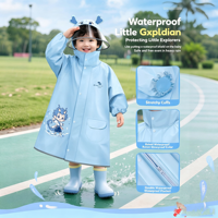 Imperméable une pièce pour enfants, protection contre les fortes pluies, utilisation en maternelle et en primaire, conçu pour les garçons et les filles, couverture intégrale du corps