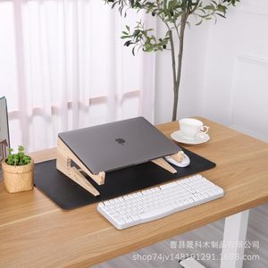 Soporte de madera para computadora portátil para escritorio con diseño de refrigeración, estante de almacenamiento simple para computadoras portátiles - Product Image 2