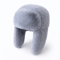 Sombrero de Pescador Unisex de Felpa Sintética de Conejo Rex, Estilo Europeo-Americano, para Invierno, Cálido, para Fiestas, Deportes Casuales