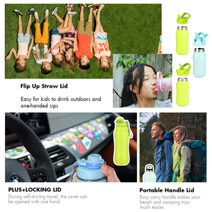 Personalización de la superficie Ergonómico Cómodo de sostener Botella de agua aislada de acero inoxidable de grado alimenticio de doble pared - Product Image 4
