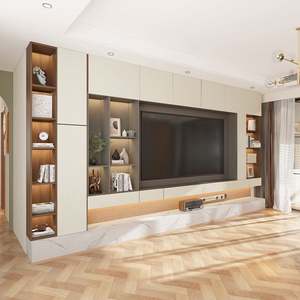 Mueble de TV LED Moderno y Elegante con Diseño Único, Amplio Espacio de Almacenamiento, Compatible con Televisores de 65+ Pulgadas, Madera MDF Resistente para Decoración de Hoteles y Salas de Estar - Product Image 4