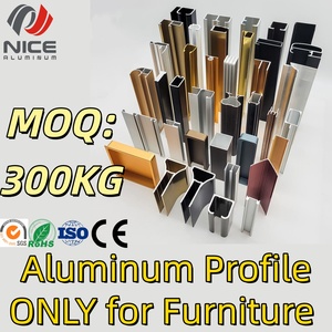 Profilé <span class=keywords><strong>en</strong></span> <span class=keywords><strong>aluminium</strong></span> 6063 T5 certifié ISO 9001 pour cadre <span class=keywords><strong>de</strong></span> meuble armoire, finition <span class=keywords><strong>de</strong></span> surface personnalisée OEM avec fraisage et découpe - Product Image 1