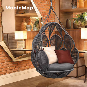 Columpio silla al aire libre jardín <span class=keywords><strong>hamaca</strong></span> patio balcón muebles terraza patio trasero ratán colgante salón huevo silla sala de estar sofás - Product Image 2