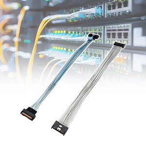 Slimline Sas Mcio 74P Adapter <b>Cable</b> Right Angle Shielded Pure Copper Tpe Jacket <b>Computer</b> Use - Product Image 3