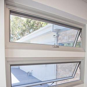 Fenêtres à auvent de conception française moderne, marque de premier plan, rupture de pont <span class=keywords><strong>thermique</strong></span>, aluminium à <span class=keywords><strong>double</strong></span> <span class=keywords><strong>vitrage</strong></span>, moustiquaire en acier inoxydable, volet à lamelles - Product Image 1