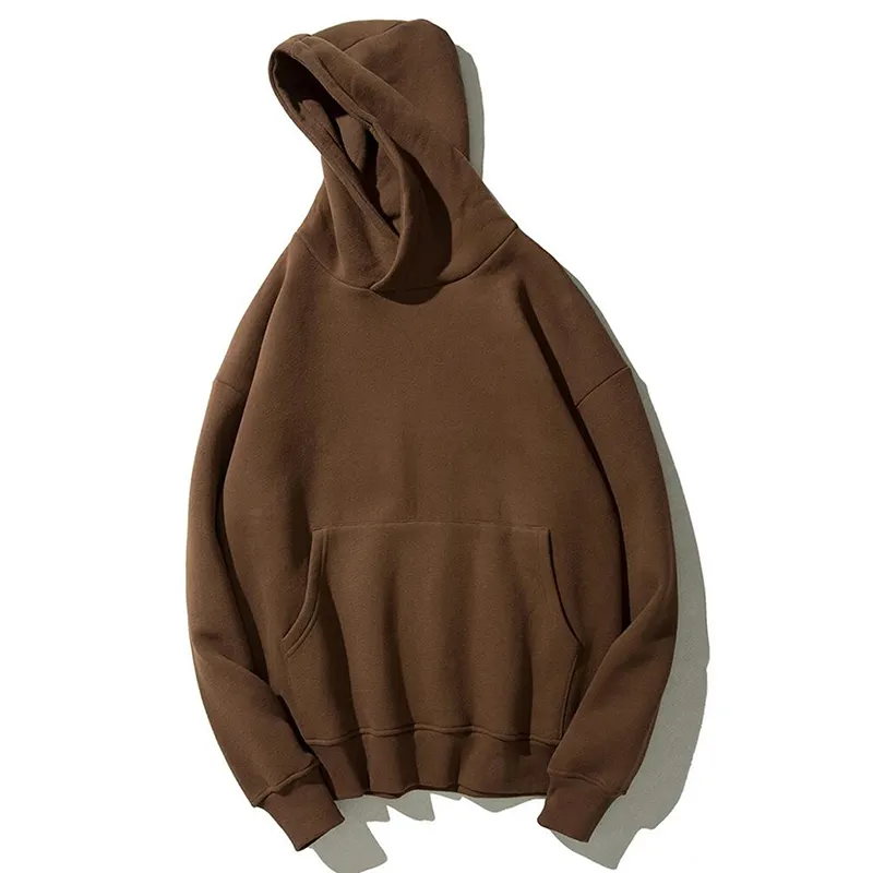 Großhandel Schwergewicht Hochwertige Plain Hoodies Sweatshirt Unisex Hip Hop Übergroße Custom Hoodie