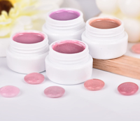 WEKILOU Gel UV de Construction Dur pour Extension d'Ongles, Haute Qualité, Effet Nude, Paillettes Réfléchissantes, pour Nail Art