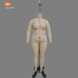 Maniquí de Costura de Cuerpo Completo para Mujer Talla Grande, Ajustable en Altura, 1XL, de Fibra de Vidrio, Sin Cabeza, en Pose de Pie - Product Image 1
