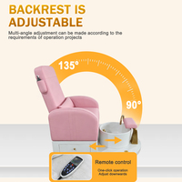 Fauteuil de massage électrique inclinable avec bain à remous et tiroirs pour salon de manucure et spa de beauté