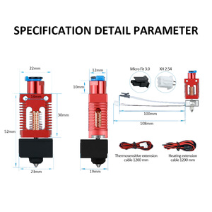 YouQi mise à niveau haut débit Ender 3 Hotend tout métal noyau chauffant en céramique Hotend convient à Ender3/ Pro/<span class=keywords><strong>V2</strong></span>/Max <span class=keywords><strong>CR10</strong></span> - Product Image 5