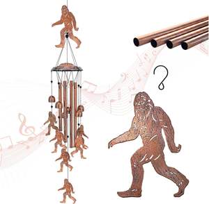 Stile animale Bigfoot musica in alluminio carillon a vento all'aperto impermeabile regalo commemorativo in metallo decorazione da giardino - Product Image 5