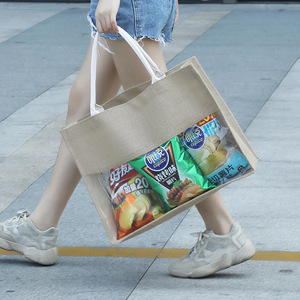 Sac fourre-tout à vin en lin <span class=keywords><strong>de</strong></span> qualité supérieure LOGO personnalisé sac à provisions imperméable en <span class=keywords><strong>jute</strong></span> écologique <span class=keywords><strong>de</strong></span> <span class=keywords><strong>grande</strong></span> capacité pour l'épicerie et les cadeaux - Product Image 5