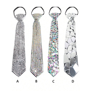 Corbata de Cristal Geométrica Colorida con Diseño Metálico, Accesorio de Moda para Adultos, Venta al Por Mayor - Product Image 1