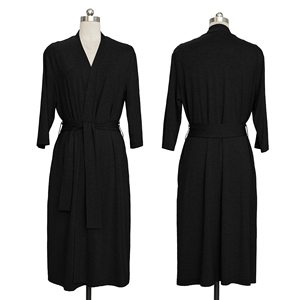 Long Sleeve Ladies <strong>Sleep</strong> Robe Bamboo Viscose Women's Pajama Robe <strong>Cozy</strong> Breathable Nightgown - Product Image 3