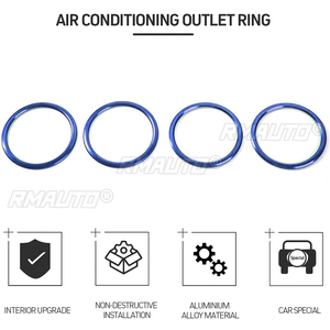 4 pièces, anneau de couverture de sortie d'air conditionné intérieur, autocollant en alliage d'aluminium pour Chevrolet Camaro 2017+, accessoires - Product Image 5