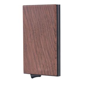 Chất liệu gỗ RFID/NFC chặn pop-up chủ thẻ bằng đòn bẩy trượt nút ở phía dưới Push-Up chức năng chủ thẻ tín dụng - Product Image 4