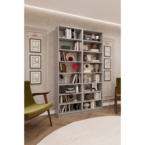 Asra Trend K (09-18) Serie Libreria a Doppio Ripiano | 120x208x30 cm 100% MDFLAM 16 Scomparti Aperti Senza Ante - Product Image 4