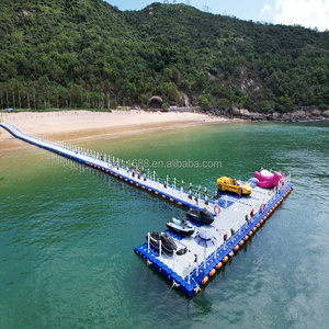 HDPE <strong>Plastic</strong> Modular Floating Pontoon Boat Parking Dock <strong>T</strong> Y Shape with Aluminum Gangway Rotational <strong>Molding</strong> Model - Product Image 3