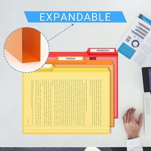 Thư mục A4 Văn phòng phẩm kích thước với 1/3 Cắt nhãn vật tư văn phòng Tủ chứa các tập tin của màu sắc khác nhau thư mục - Product Image 3