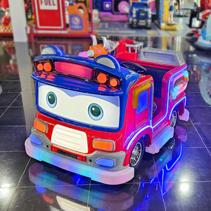 Double auto tamponneuse électrique sur le thème des pompiers pour enfants grandes roues équipement de conduite d'amusement aire de jeux parc marchés de nuit nouveau - Product Image 3